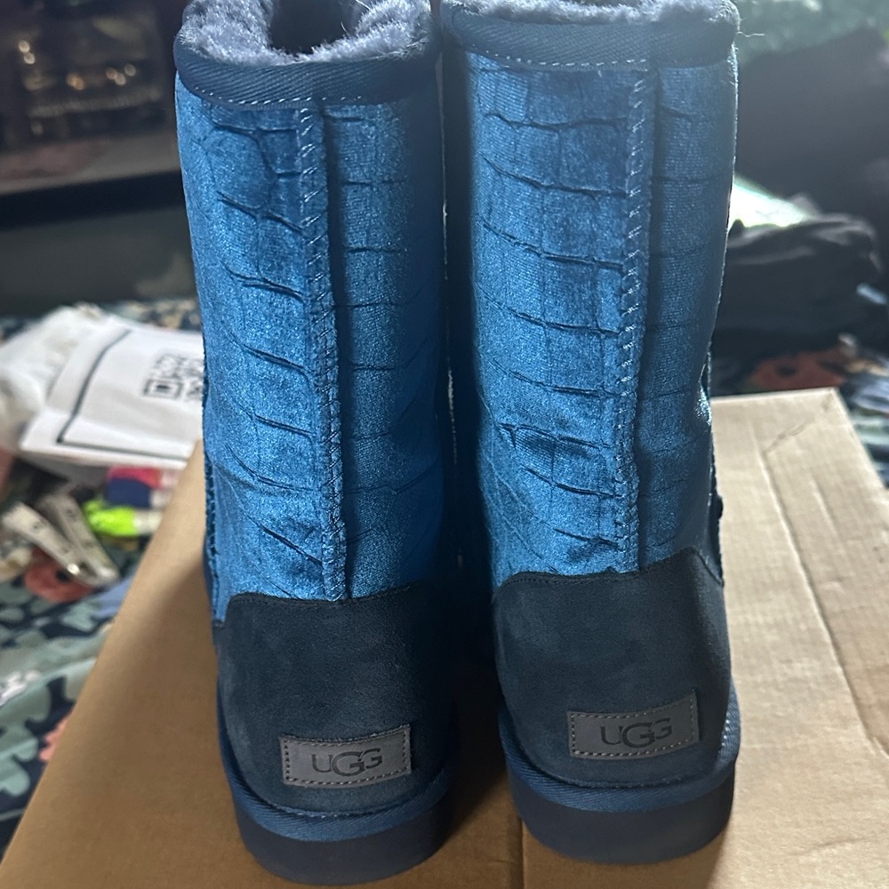 UGG Vibrant Blue and Dark Gray Boots
